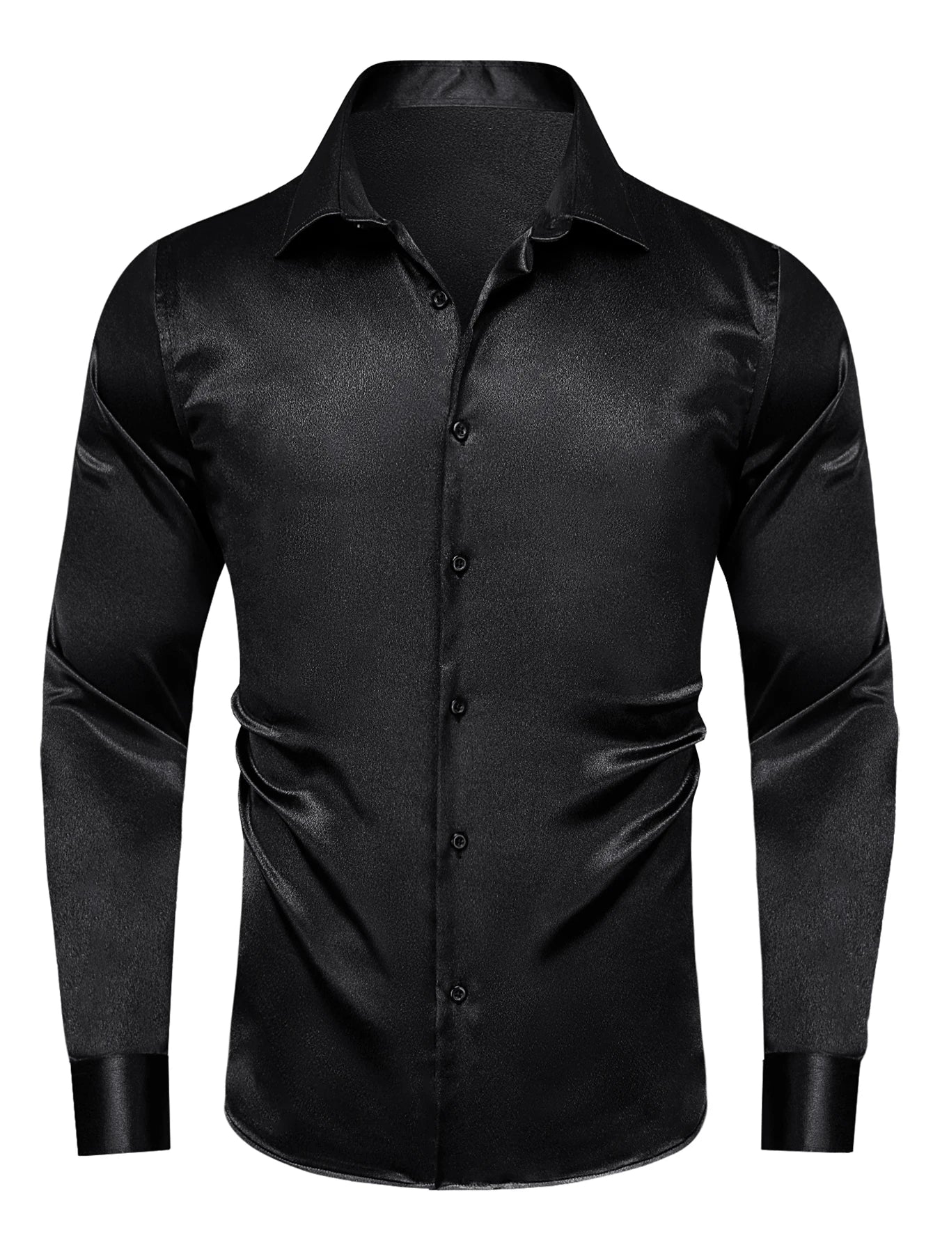Hi-Tie Stain Mens Shirts Casual Long Sleeve Dress Shirt Blouse for Male Wedding Gift Party Teal Pink Red White Grey 15 COLORS