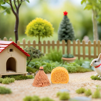 40Pcs Mini Haystack Fake Straw Farm Hayrick for DIY Sand Table Decor Dollhouse Crafts Mini Scenery Farm Garden Decor