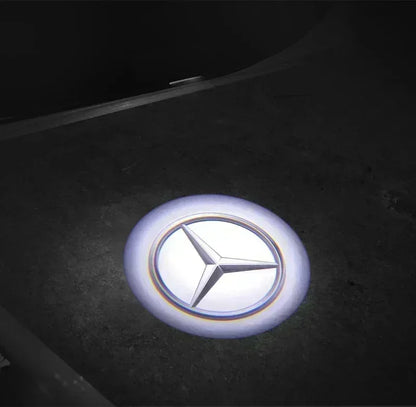 QQ 2pcs Car door welcome light logo Emblem Mercedes Benz AMG A C E GLC GLA GLE GLB Class W177 W205 W212 W213 X253 X156 W166 X247