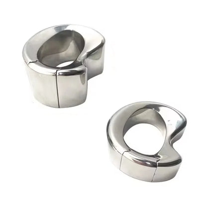 Stainless steel penis lock cock Ring Heavy Duty weight male metal Ball Stretcher Scrotum Delay ejaculation BDSM Sex Toy for men