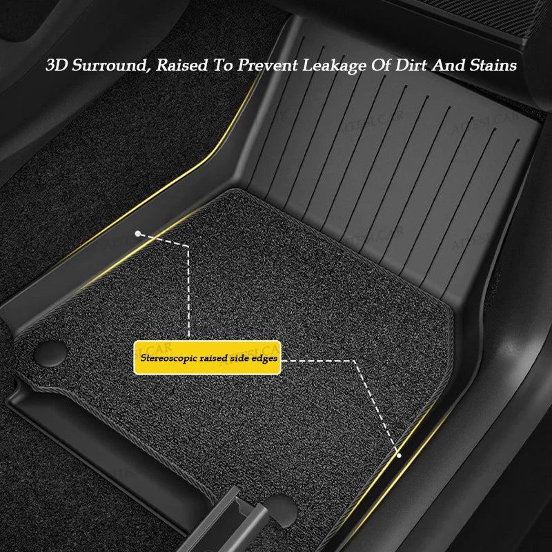 For Tesla Model Y L Launch 2026  Juniper 2025+ TPE Car Floor Mats  pedals Luggage Trunk Mat Set Four Seasons Waterproof Anti-s