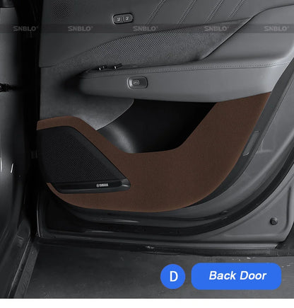 For Zeekr 001 2024 2025，Leather Car Door Anti-kick Pad Front Rear Door Protective Pad Threshold Bar Car Modification Accessories