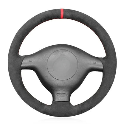 Anti-Slip Suede Leather Car Steering Wheel Cover For Seat Leon MK1 Volkswagen VW Golf 4 IV Passat B5 Variant Polo Skoda Fabia 1