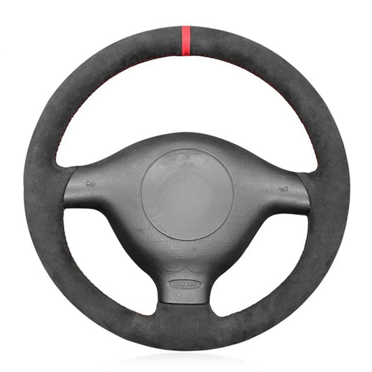 Anti-Slip Suede Leather Car Steering Wheel Cover For Seat Leon MK1 Volkswagen VW Golf 4 IV Passat B5 Variant Polo Skoda Fabia 1