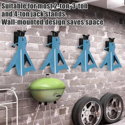 Jack Stand Wall Mount Organizer Heavy Duty Stainless Steel Holder Hook Garage Accessories Wall Storage Rack Mount Brackets Car