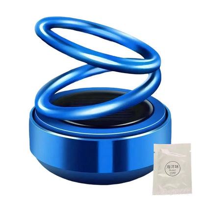 Car Perfume Diffuser Rotating Solar Air Freshener Double-ring Aromatherapy Diffuser Scent Car Decoration Interior Accessories