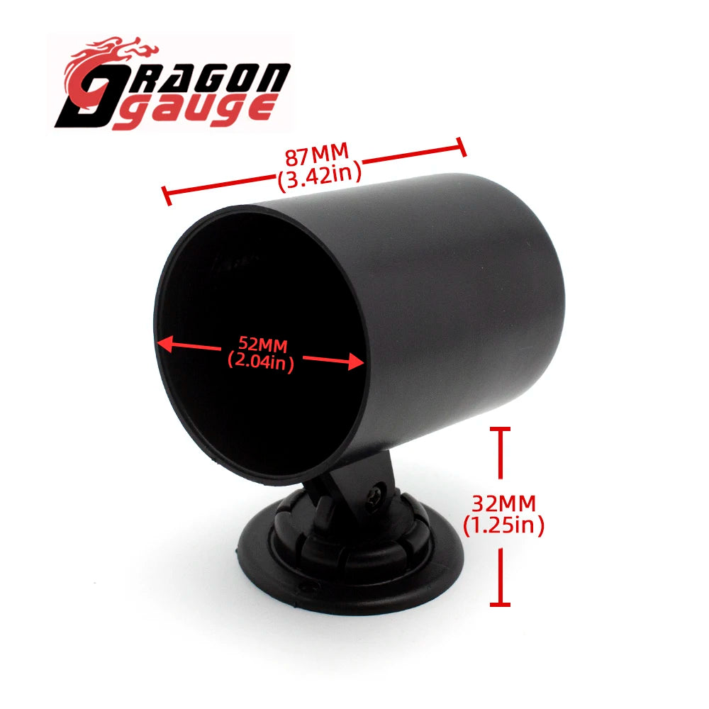 「DRAGON」 52mm Tachometer PRM Boost Gauge Voltage EGT Gauge Water Temperature Oil Temp Oil Pressure Car Gauge Fit for 12V Car