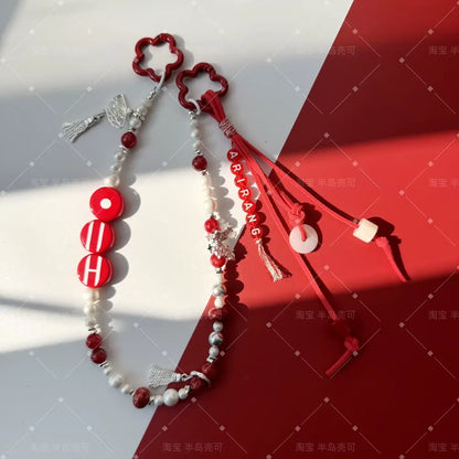 RJINHIT ARIRANG Crossbody Lanyard Adjustable Shoulder Strap Kpop Light Stick Card Holder Bead Chain Fan Concert Merch Gifts