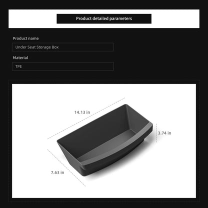 Under Seat Storage Box Organizer for Tesla Model Y Juniper 2025 2026 Underseat Storage Tray Bin Trash Can Car Travel Accessories