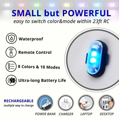 LED Portable Party Lights Remote Control Wireless Lighting Rechargeable Car Footwell Light Under Glow Kit Accessories Gift