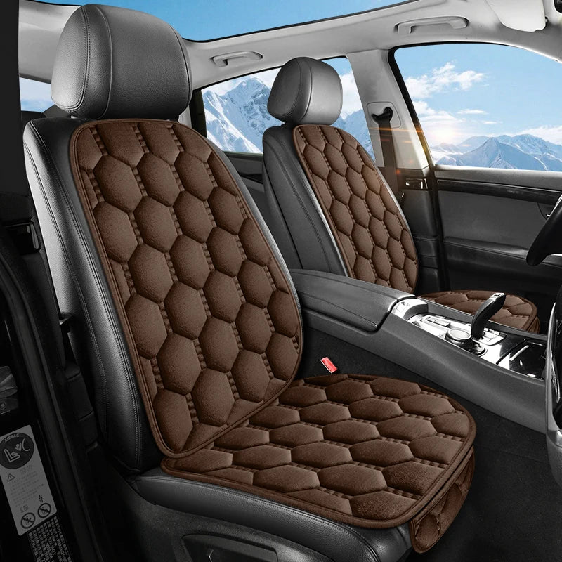 Winter Warm and Thick Velvet Car Seat Cushion Four Seasons Universal Single Seat Small Three piece Plush Warm Five Seat Anti sli