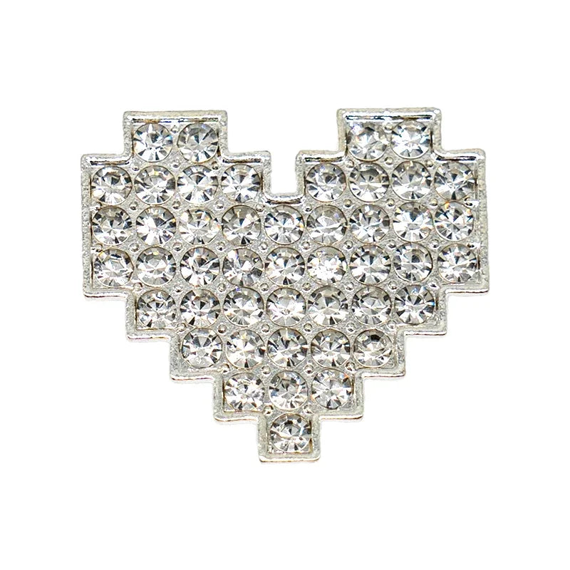 1/9PCS Girls Metal Shoe Charms Crown Lipstick Perfume Bear Heart Bow Ties Pins Clog Jeans for Women Girls Shoe Clips Decorations
