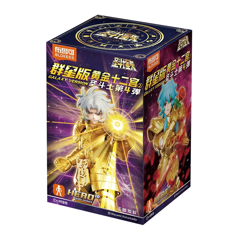 Original Blokees Gold Saint Action Figure Champion Saori Kido Seiya Mu Aiolia Assembly Figure Children Toys Birthday Gift