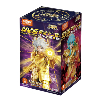 Original Blokees Gold Saint Action Figure Champion Saori Kido Seiya Mu Aiolia Assembly Figure Children Toys Birthday Gift