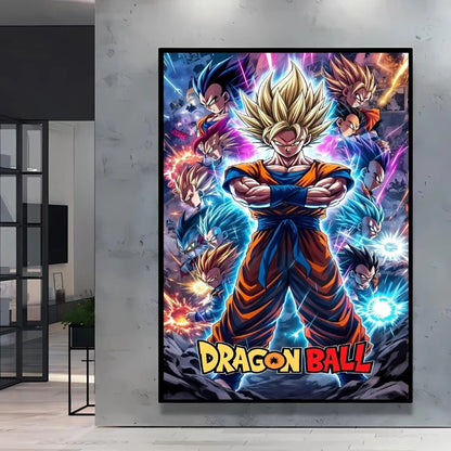 Canvas Posters Dragon Ball Goku Picture Children Gifts Home Decoration Waterproof Comics Pictures High Quality Wall Art Classic