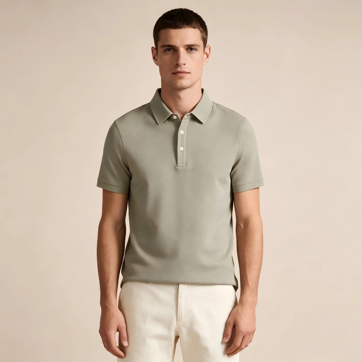 Men's Summer High-end Personalized Trend Polo Shirt Pineapple Jacquard Knit Fabric Breathable Cotton