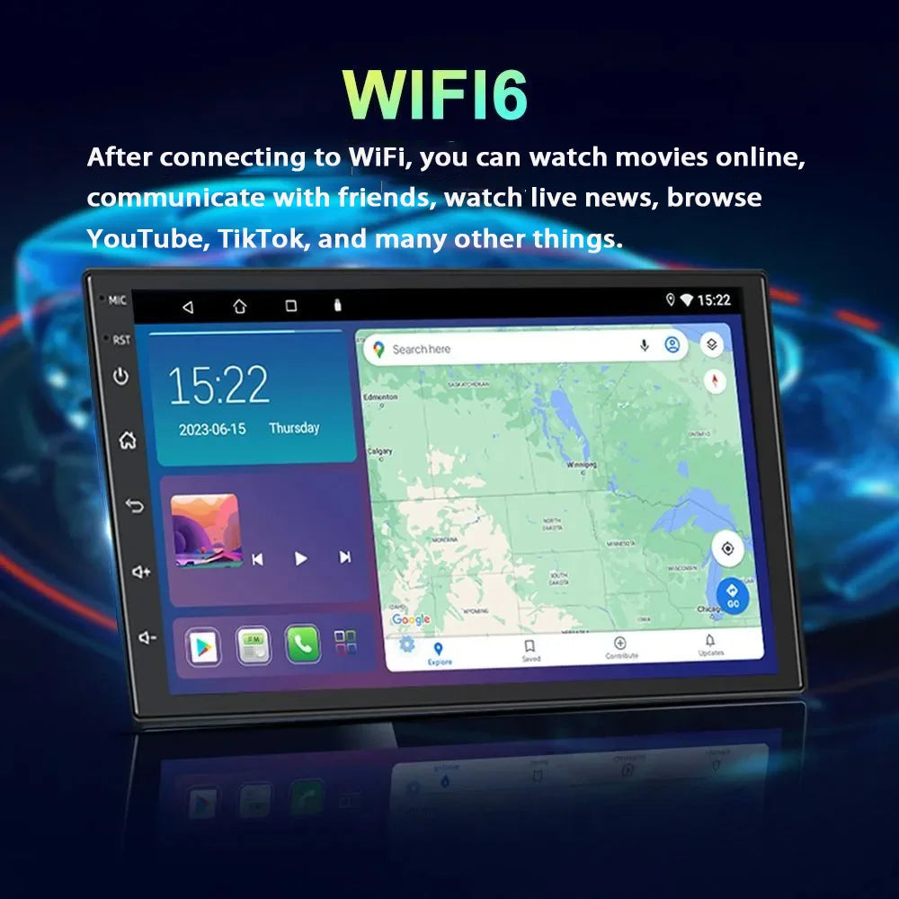 7" 6+128GB For Nissan Navara D40  2005-2015  Car Stereo Radio Apple CarPlay Android 15 Head Unit FM GPS Reversing Image
