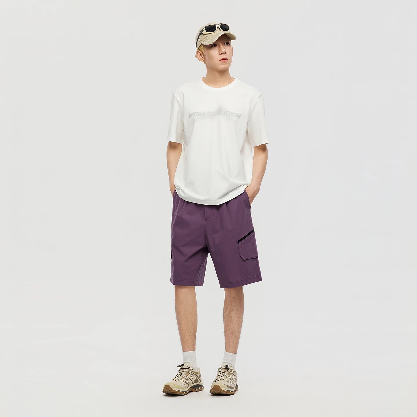 Metersbonwe Men Cargo Bermuda Shorts 2026 Summer New Loose Fit Straight Leg Casual Shorts Outdoor Trendy Waterproof Zipper Short