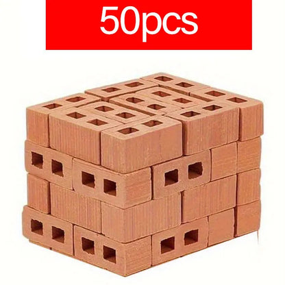 Mini Bricks 1/12 Scale Landscaping Model Tiny DIY Construction Buildings for Dollhouse Accessories Building Set