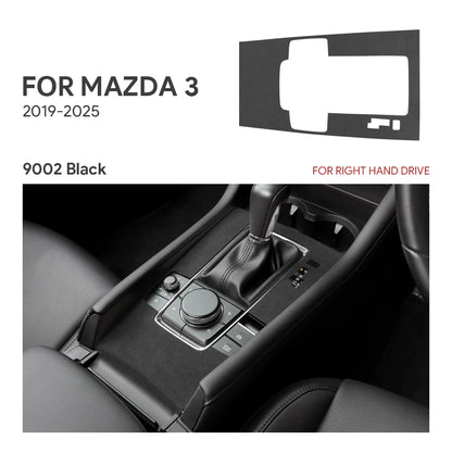 For Mazda 3 Axela 2019 2020 2021 2022 2023 2024 2025 Central Console Gear Shift Panel Top Suede Sticker Car Interior Trim