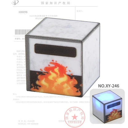 2CM Light-up Magnetic Square Building Blocks Replacement Parts DIY Educational Assembly Street Scene Lamp Bricks Kid Toy