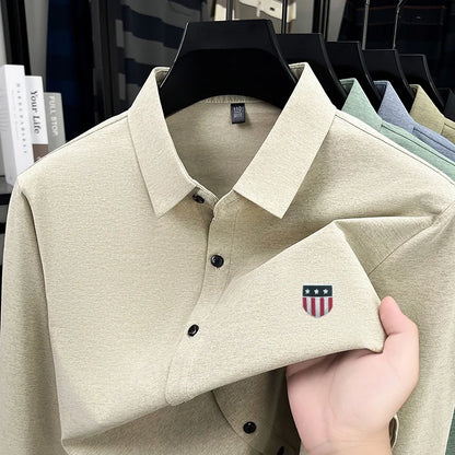 Quality New Man Long-Sleeved Shirt Lapel Single-Breasted Printing Spring Hot-Selling Shirt Leisure Fashion Trend Men's Clothing