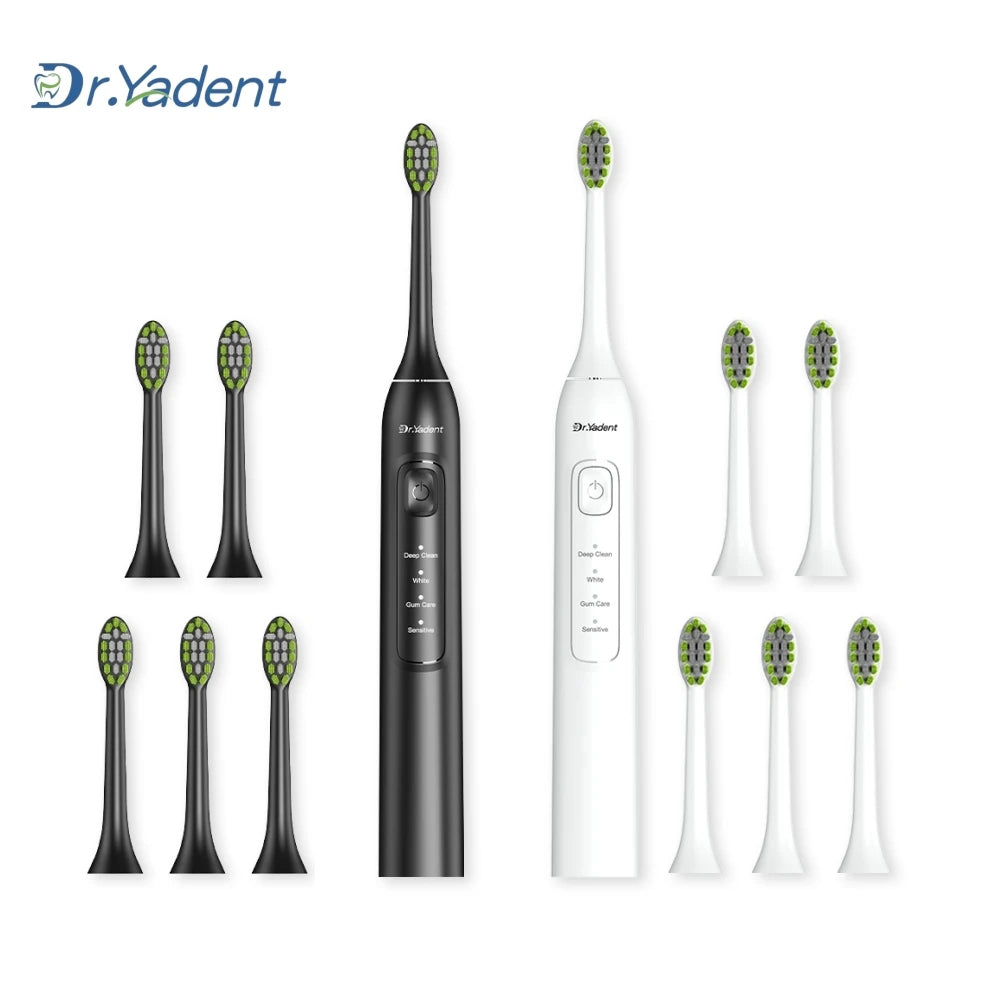 Dr.Yadent YD05 Sonic Toothbrush Gentle to Adult Gum 4 Modes 6 Soft Bristles Heads 2 Mins SmartTimer with Fast USB-C Rechargeable