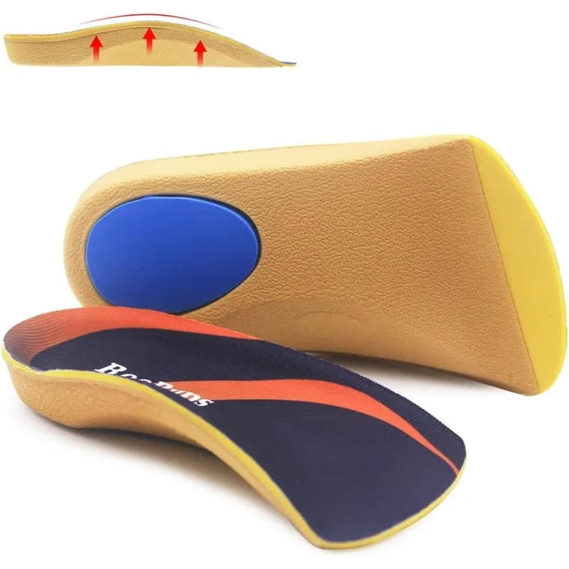 1Pair Orthotic Shoe Insoles with High Arch Support, Shock Absorbing Anti-Fatigue Inserts for Walking Running Standing All Day