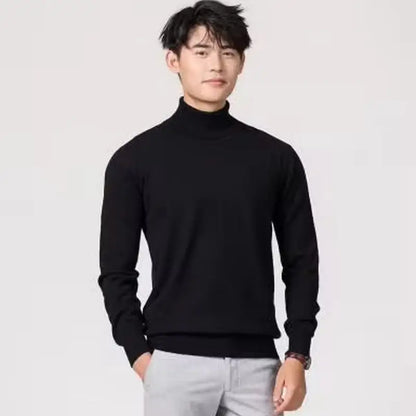Cashmere Cotton Blend Turtleneck Men Jumper 2025 Autumn Winter Wram Clothes Vetement Homme Pull Homme Hiver Man Pullover Sweater