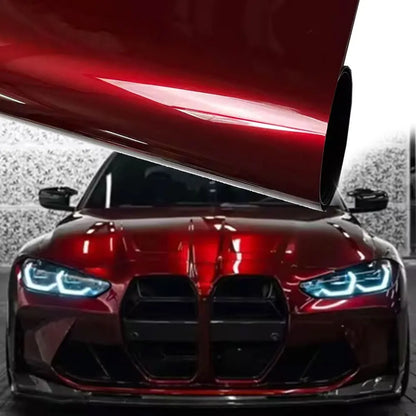 Premium PET PVC High Glossy Liquid Metallic Dragon Blood Red Vinyl Wrap Film Car Motorcycle Air Release Car Change Color Film
