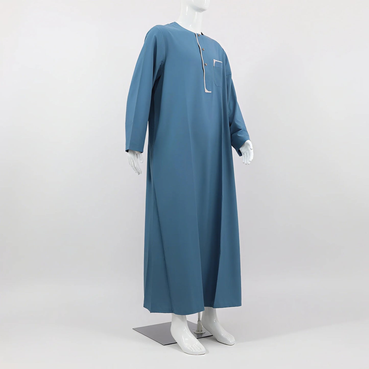 Moroccan Robe for Men Middle East Thobe Long Dress with Pockets Kaftan Muslim Clothing Arabic Dress Men