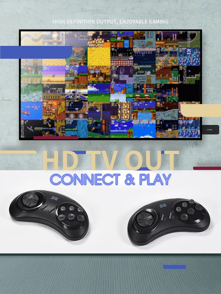 DATA FROG 16Bit Retro Game Stick HDMI-compatible Wireless Handheld Game Console Built-in 900+ Retro Classic Games For Home TV
