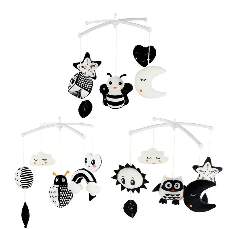 Baby Rattles Crib Mobiles Toy Holder Rotating Mobile Bed Bell Musical Box 0-12 Months Newborn Infant Baby Toys Rattles Bracket