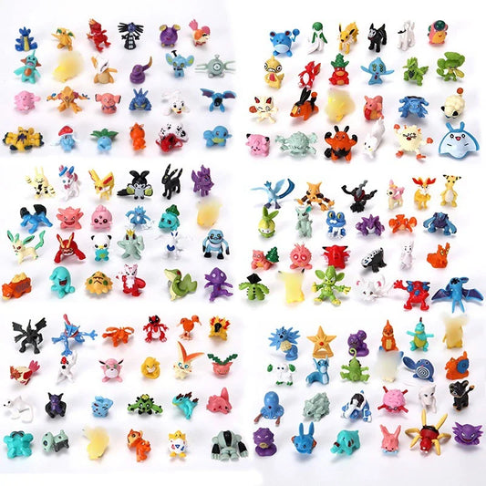 Small Size 48/72/96/120/144pcs Pokemon Anime Action Toy Figures Doll Model Colletion Toys For Children