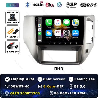 Android 15 For Nissan Patrol V 5 Y61 RHD 2004-2021 Car Radio 4G WIFI BT Video Player DSP Carplay Auto GPS Navigation No 2 Din
