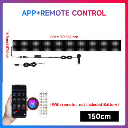Large LED Truck Car Devil Eye Light With AI Voice Function APP Remote Control Custom Text Pattern Decoration Lighting 12V 24V