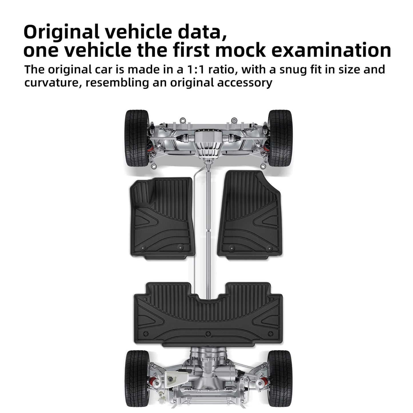 Smabee Left Drive for Geely Xingyuan/EX2 2025 2026 TPE 3D Car Floor Mats Cargo Liner Trunk Pad Black Waterproof Accessories