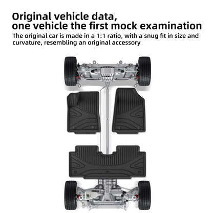 Smabee Left Drive for Geely Xingyuan/EX2 2025 2026 TPE 3D Car Floor Mats Cargo Liner Trunk Pad Black Waterproof Accessories
