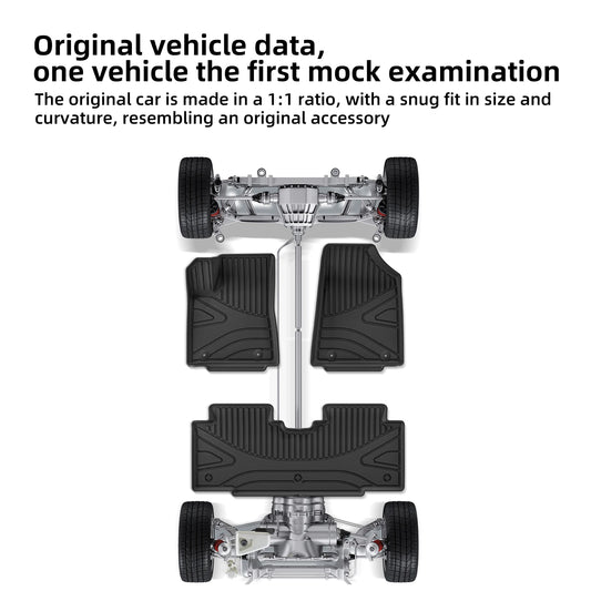 Smabee Left Drive for Geely Xingyuan/EX2 2025 2026 TPE 3D Car Floor Mats Cargo Liner Trunk Pad Black Waterproof Accessories
