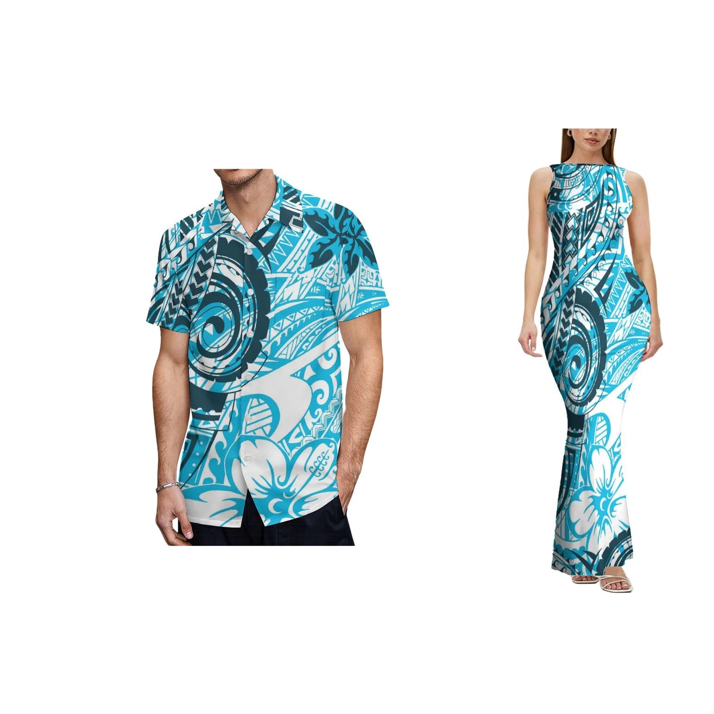 High Quality Custom Sexy Bodycon Dress Pacific Isalnd Art Design Women Boat Neck Design Sleeveless Maxi Dress Backless Dress