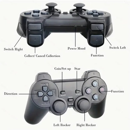 Basix 2.4G Dual Wireless Video Game Stick Joystick Console Gaming Stick 4K 20000+ Gaming 64GB Retro Gaming Thanksgiving Gift