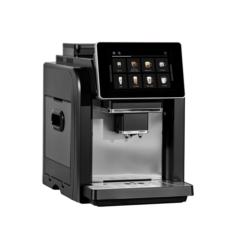 Mcilpoog WS817 -7"colorfAutomatic Espresso Machine with Milk Frother,  21 Flavors for Home & Office