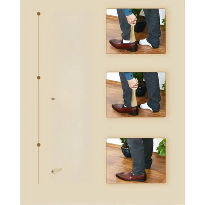 Pure Copper Straight-handle Hanging Comfortable Shoehorn Portable for Home Use Metal Smooth Durable and Sturdy Shoehorn