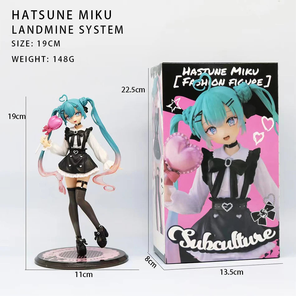 Hot Kawaii Girl Hatsune Miku Anime Figure Fashion Subclture Miku Action Figure Christmas Gift PVC Collection Model Doll Toys