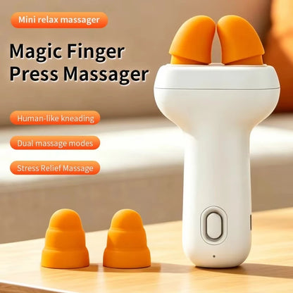 Mini Massager Smart Electric Stress Relief Portable Finger Pressing Kneading Shoulder Neck Massage Tool for Home Office Travel