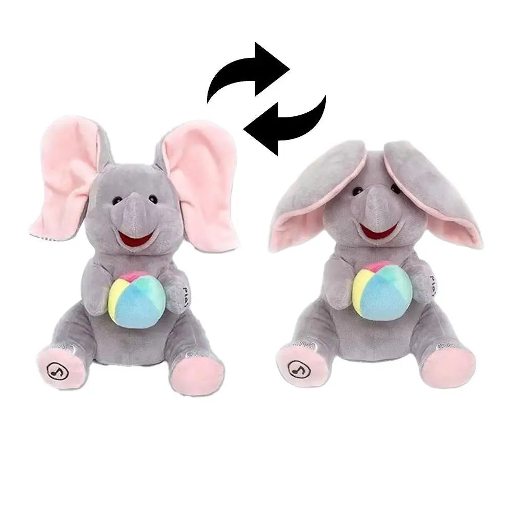Hide-and-seek Musical Elephant Plush Toy Flapping Ears With Cheerful Songs Elephant Soft Soothing For Babies Gift 2026