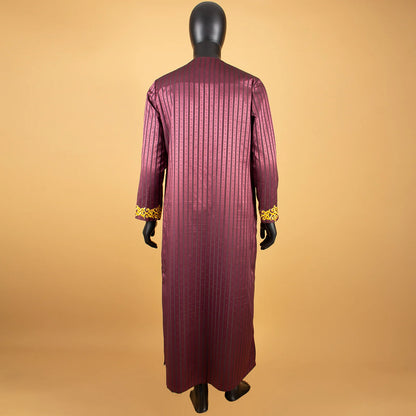 Muslim Jubba for Men Quality Thobe Tailor Made Single Breasted Loose Casual Style Long Robe for Event Wedding TA2014001