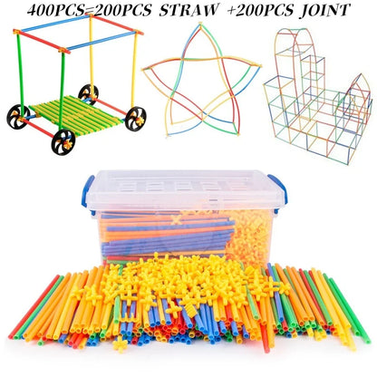 Soft Straw Magic Smart Stick Building Block Construction Puzzle Home School Children'S Toy Construction Puzzle Educational Toys