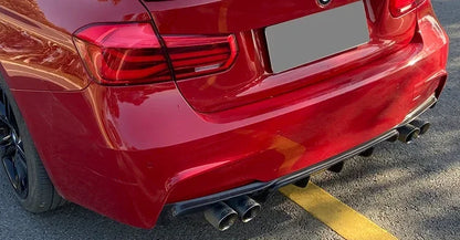 Carbon Fiber Rear Bumper Lip Trunk Wing MP M4 PSM Style Roof Spoiler Kit For BMW 3 Series F30 F31 F35 2012-2019 Gloss Black