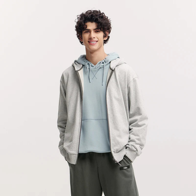 Semir Jacket Men Hooded Cardigan Coat Couple 2025 New Spring Casual Outfit Minimalist and Versatile for Daily Wear